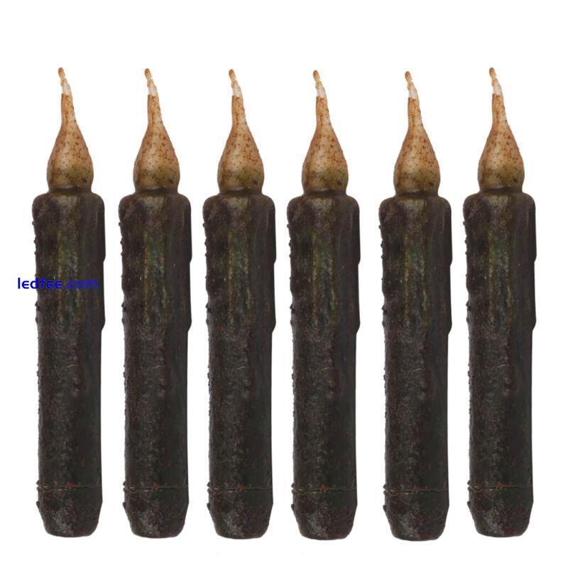 17cm LED Flameless Cone Candle Battery Operated Wax - Black 3 