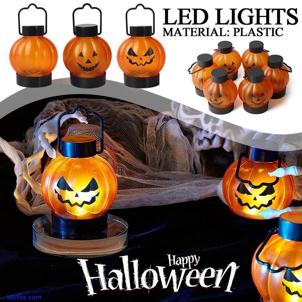 NEW LED Pumpkin Tea Lights Flickering Candles Flameless Halloween Decor N0J1 5 