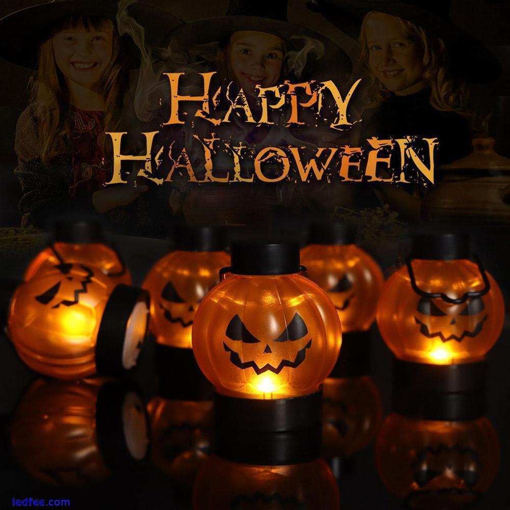 NEW LED Pumpkin Tea Lights Flickering Candles Flameless Halloween Decor N0J1 1 
