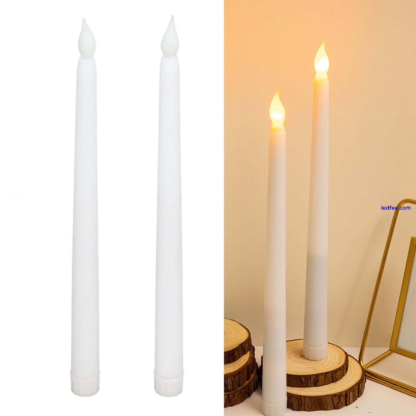 2pcs LED Taper Candles Battery Powered Flameless LED Candle 0 