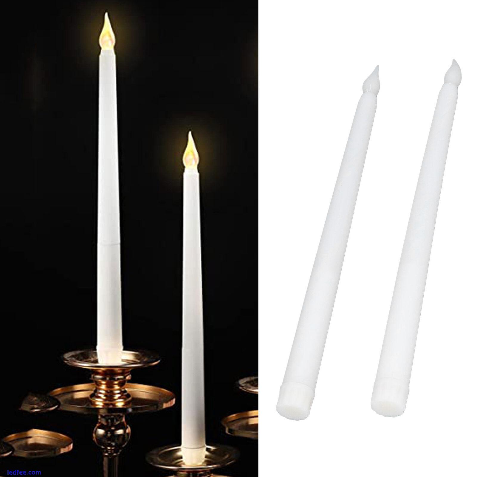 2pcs LED Taper Candles Battery Powered Flameless LED Candle 4 