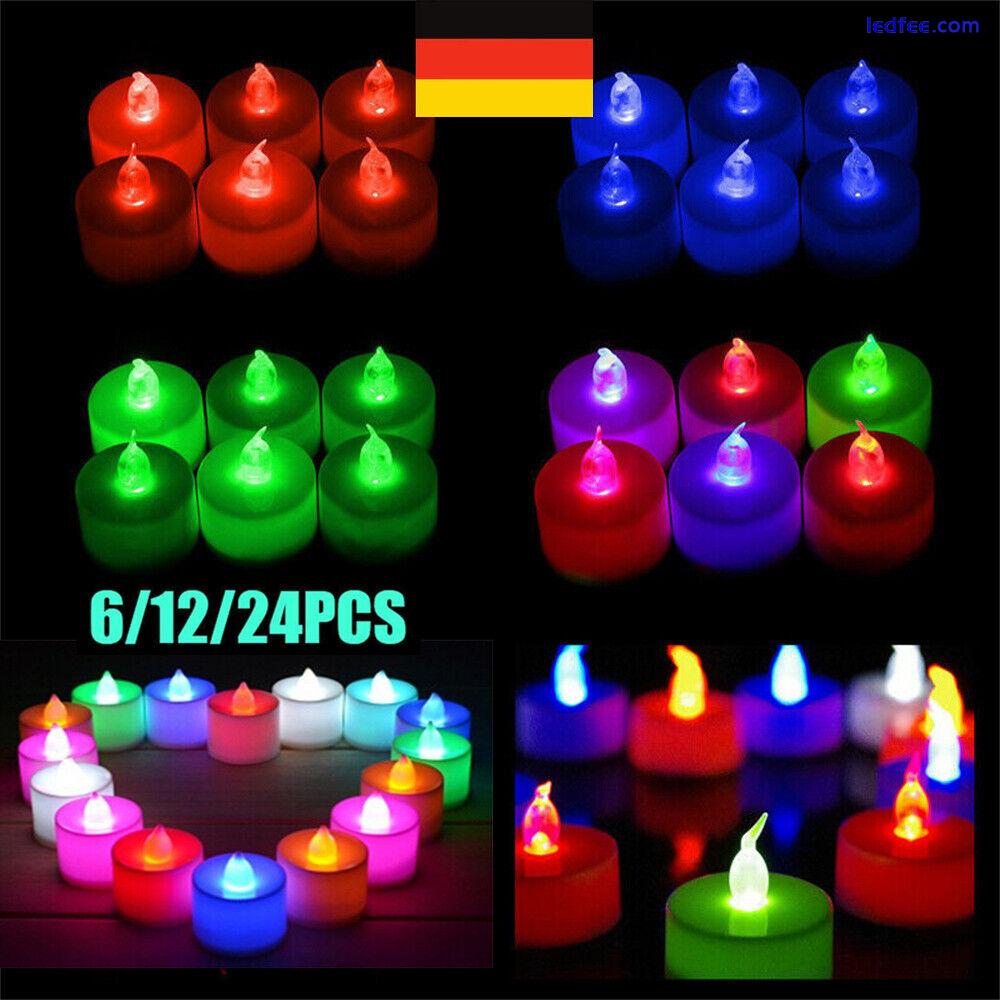 6/12/24X Kerzen Licht Teelicht Kerzen Flameless Flackernd LED Realistisch Votiv 3 