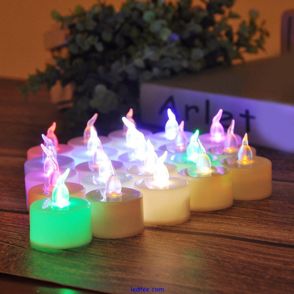 Flameless LED Flickering Candles with Battery Operated Lights for Bright 2 