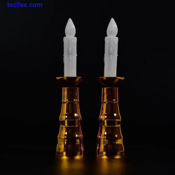 2PCS LED CANDLE LIGHT CANDLES FLAMELESS LAMP INDOOR WINDOW CHRISTMAS DECORATION 0 