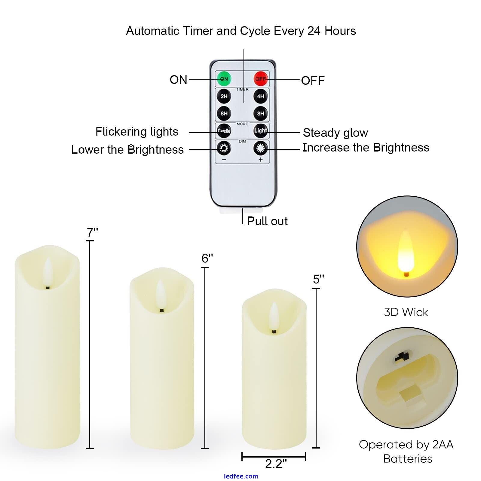 9PCS Ivory Flameless Candles with Remote,LED Battery Operated Candles,Home Decor 4 