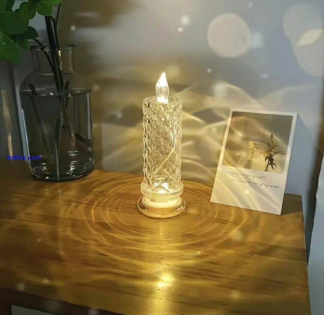 LED Flameless Candle - Rose Pattern Refraction/ Hologram 4 