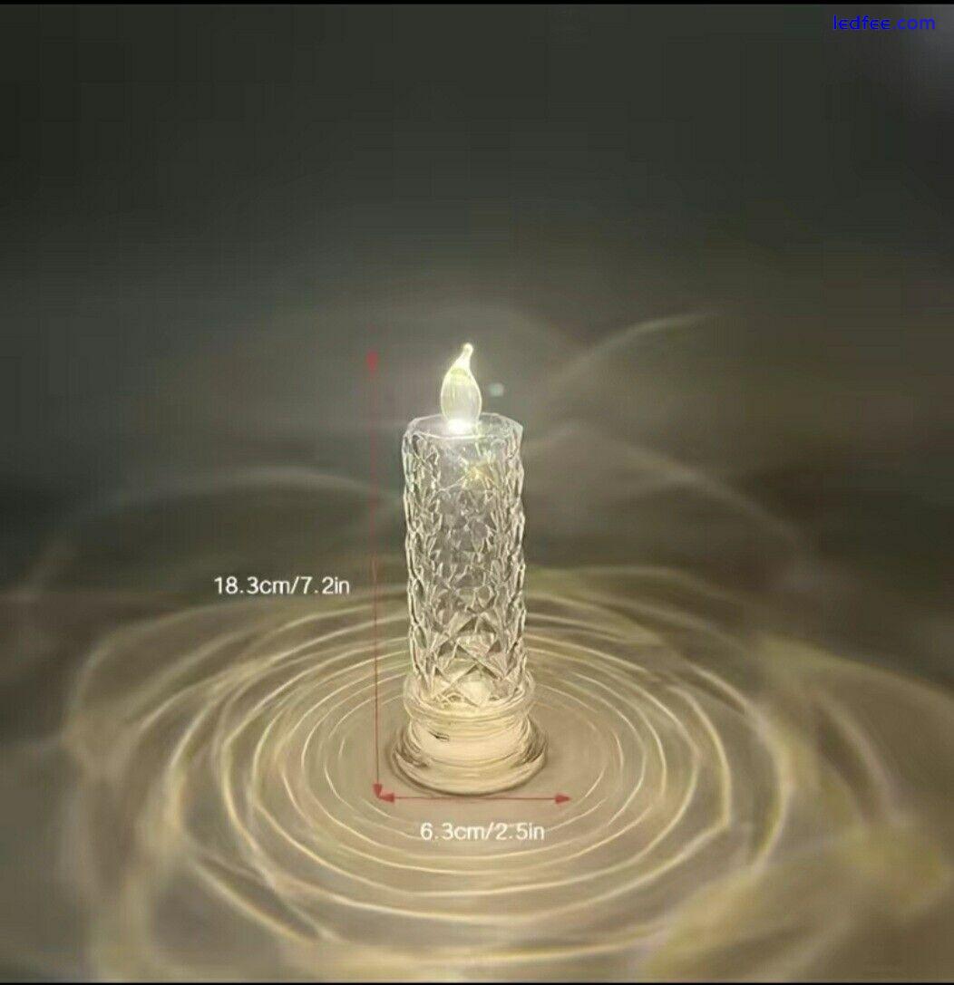 LED Flameless Candle - Rose Pattern Refraction/ Hologram 0 