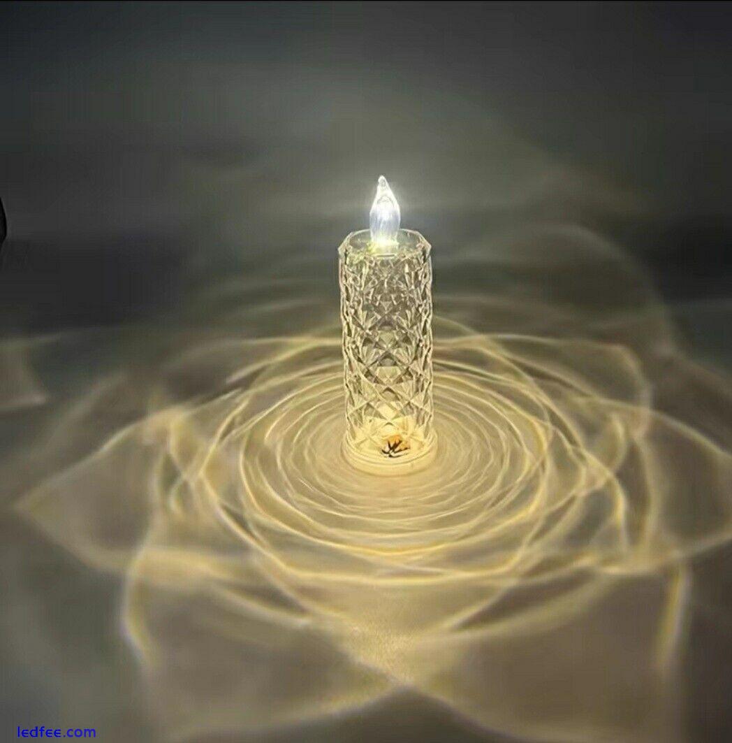 LED Flameless Candle - Rose Pattern Refraction/ Hologram 3 