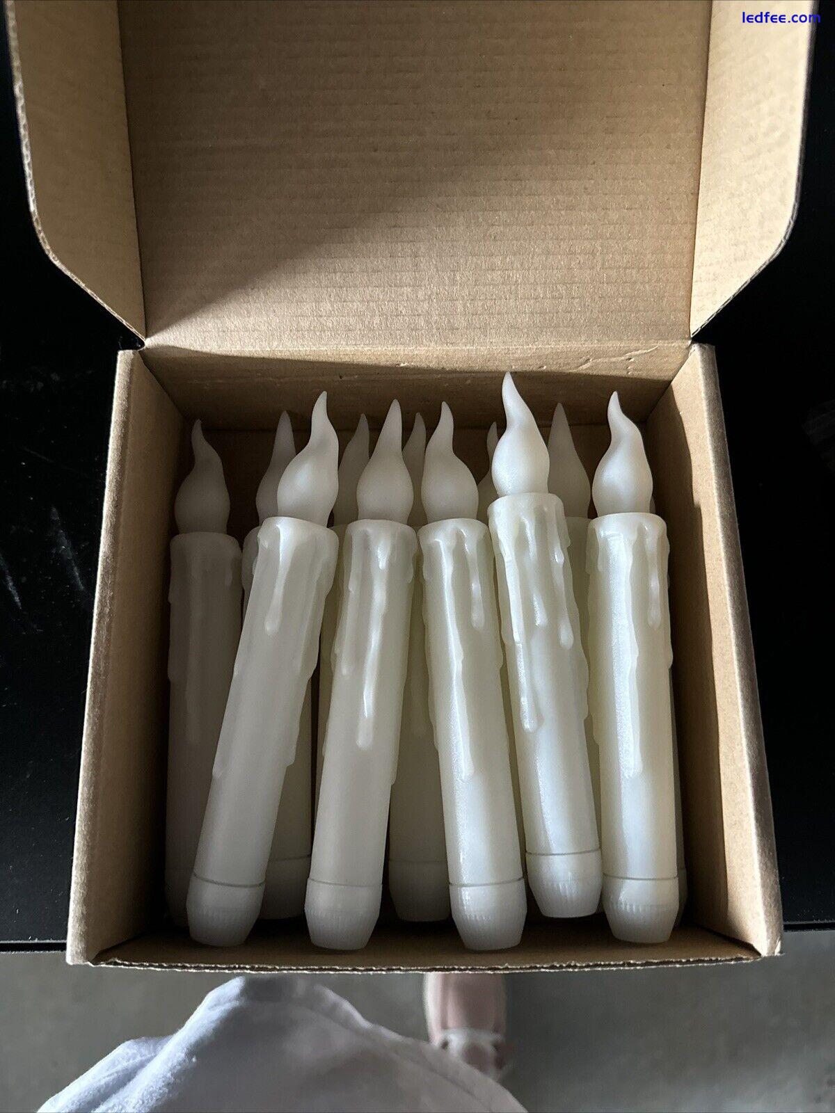 12pcs Flameless Taper Candles with , 6.7″ LED Battery Operated H7 2 