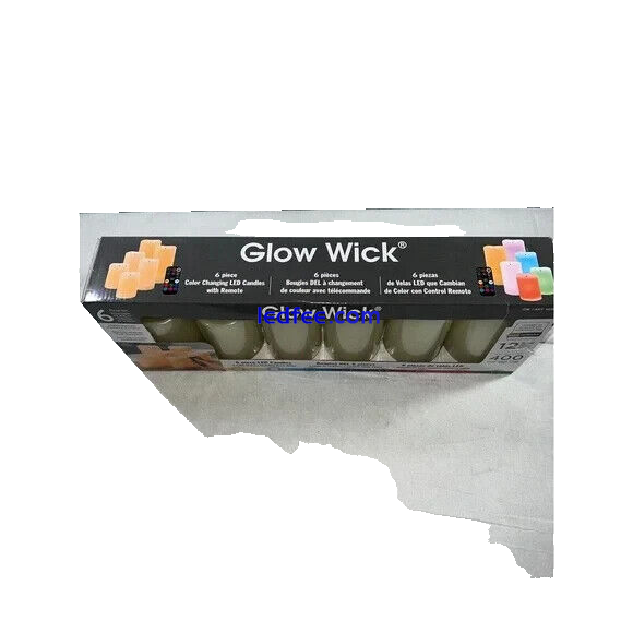 Glow Wick Color Changing Wax LED Candles, 6-Piece Set 8 Different Color & Remote 0 