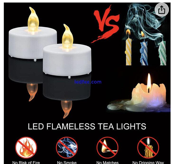 FLAMELESS LED CANDLE BATTERY OPERATED TEA LIGHT FLICKERING X24 3 