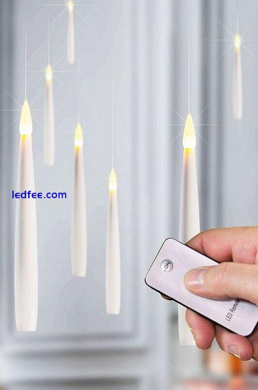 10 PACK | Battery LED Floating Candles | Remote Control | Flicker | Static 2 