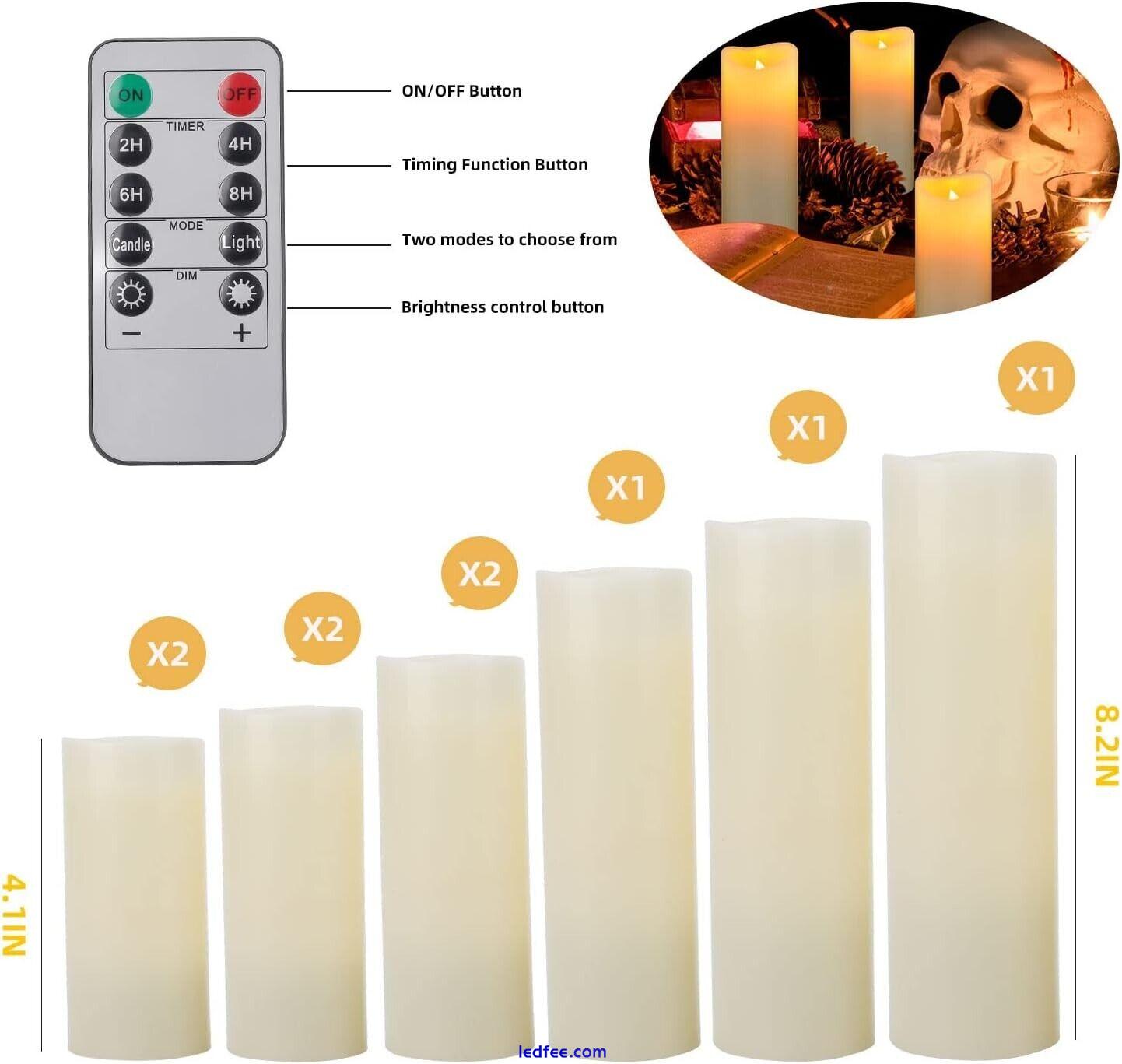 Set of 9 Ivory Wax Candles with LED Flame - Hanzim - Remote Control - New BNIB 1 