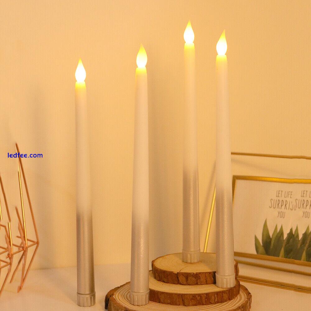 LED Flameless Taper Flickering Candle Light Battery Operated Dinner Church Party 0 