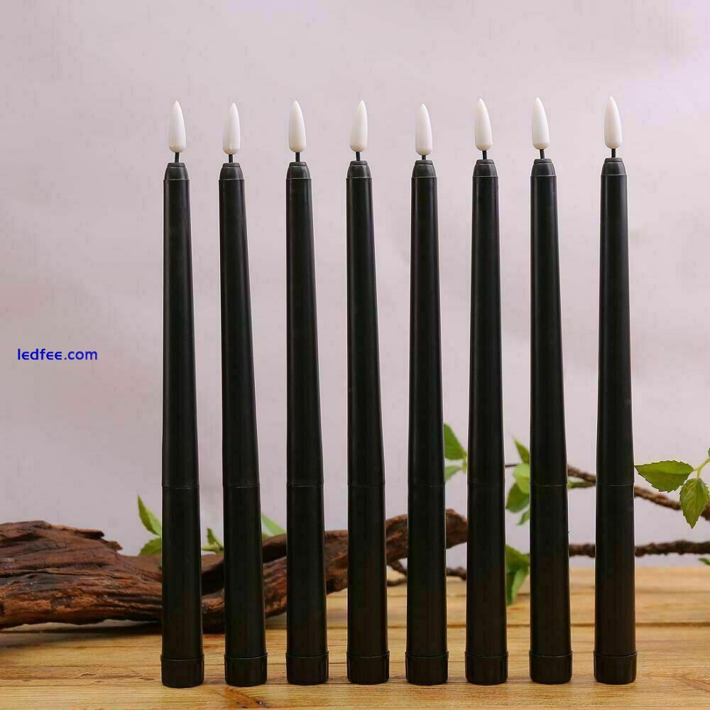 6pc Remote Control Candles Flickering Flameless Taper Light Battery Powered LED 4 