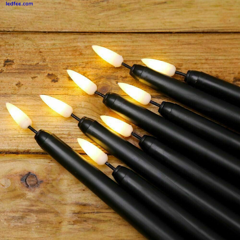 6pc Remote Control Candles Flickering Flameless Taper Light Battery Powered LED 2 