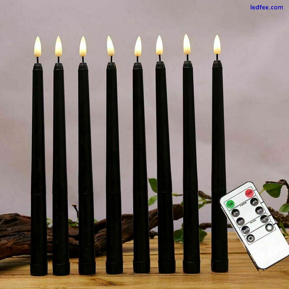 6pc Remote Control Candles Flickering Flameless Taper Light Battery Powered LED 0 