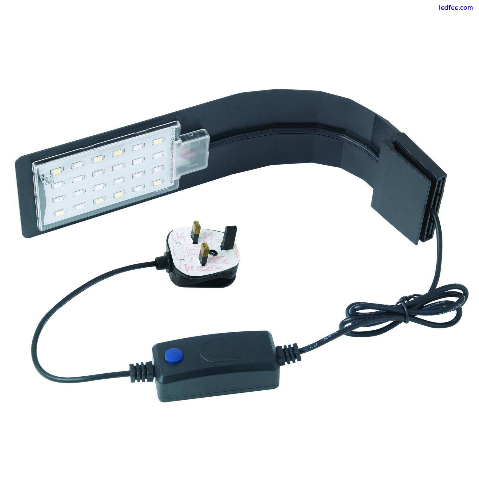 Hepo Long Aquarium Light Unit Clip On LED Fish Tank Aquatic Lamp 3 Mode And Blue 3 