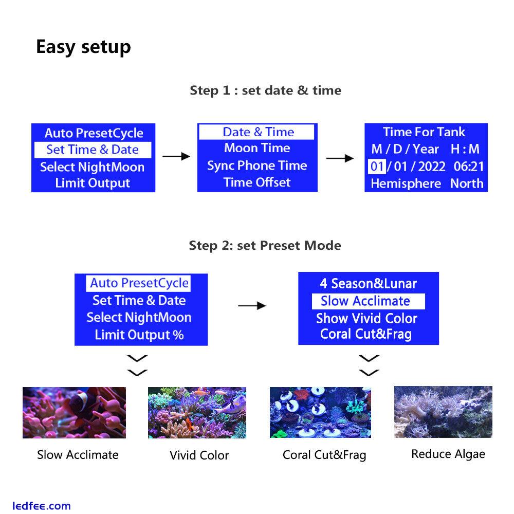 2PCS DSunY Marine Led Aquarium Light Control Reef Coral Saltwater Fish Tank Lamp 3 