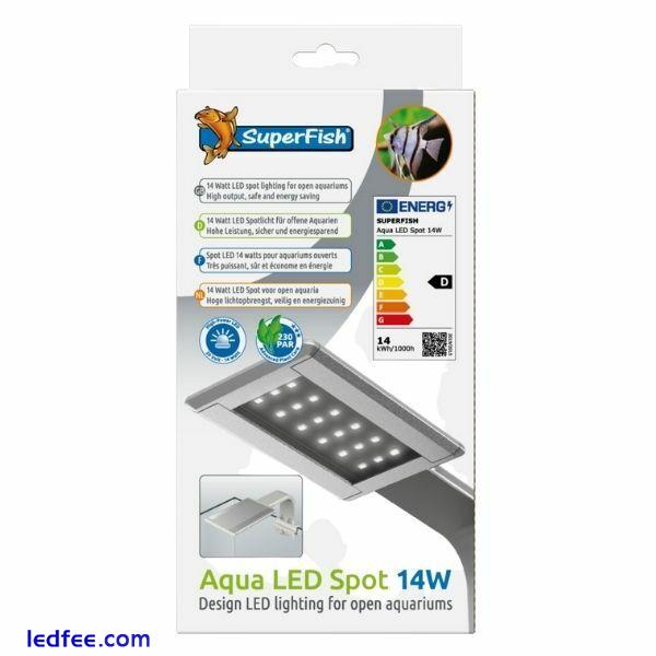 Superfish Aqua LED Spot Aquarium Lighting High Light Output Fish Tank 10W or 14W 5 