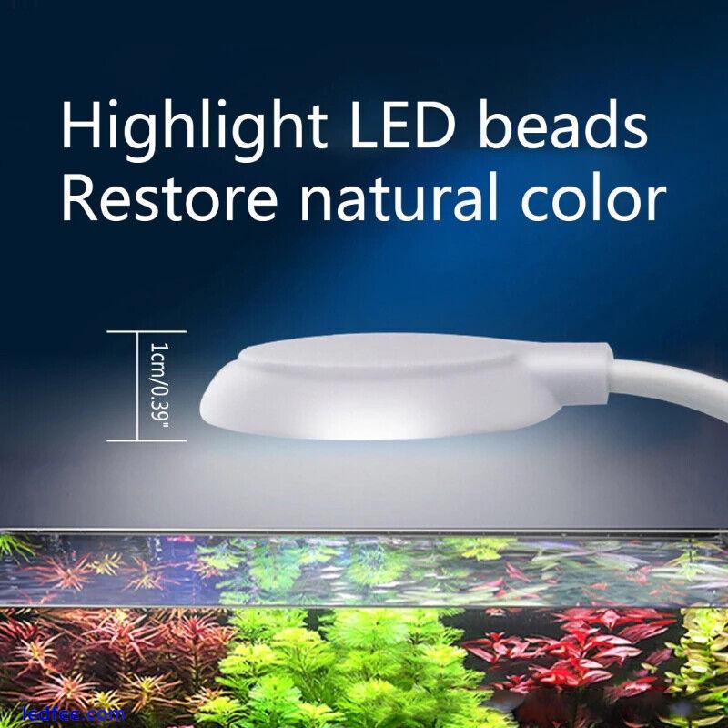 USB 5w LED AQUARIUM CLIP ON LED LIGHT UNIT BLUE & WHITE LED FISH TANK MINI LIGHT 2 