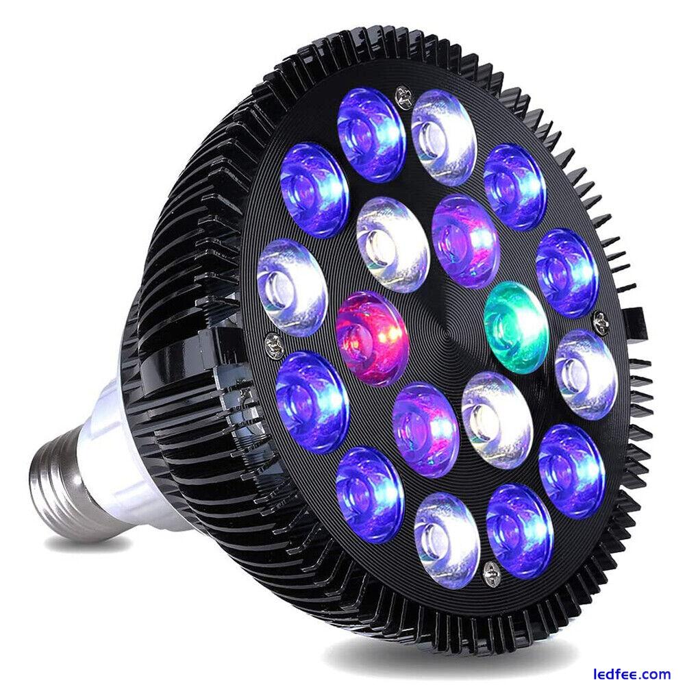 LED Aquarium Spotlight Bulb Submersible Full Spectrum Fish Tank Marine Lamp 0 