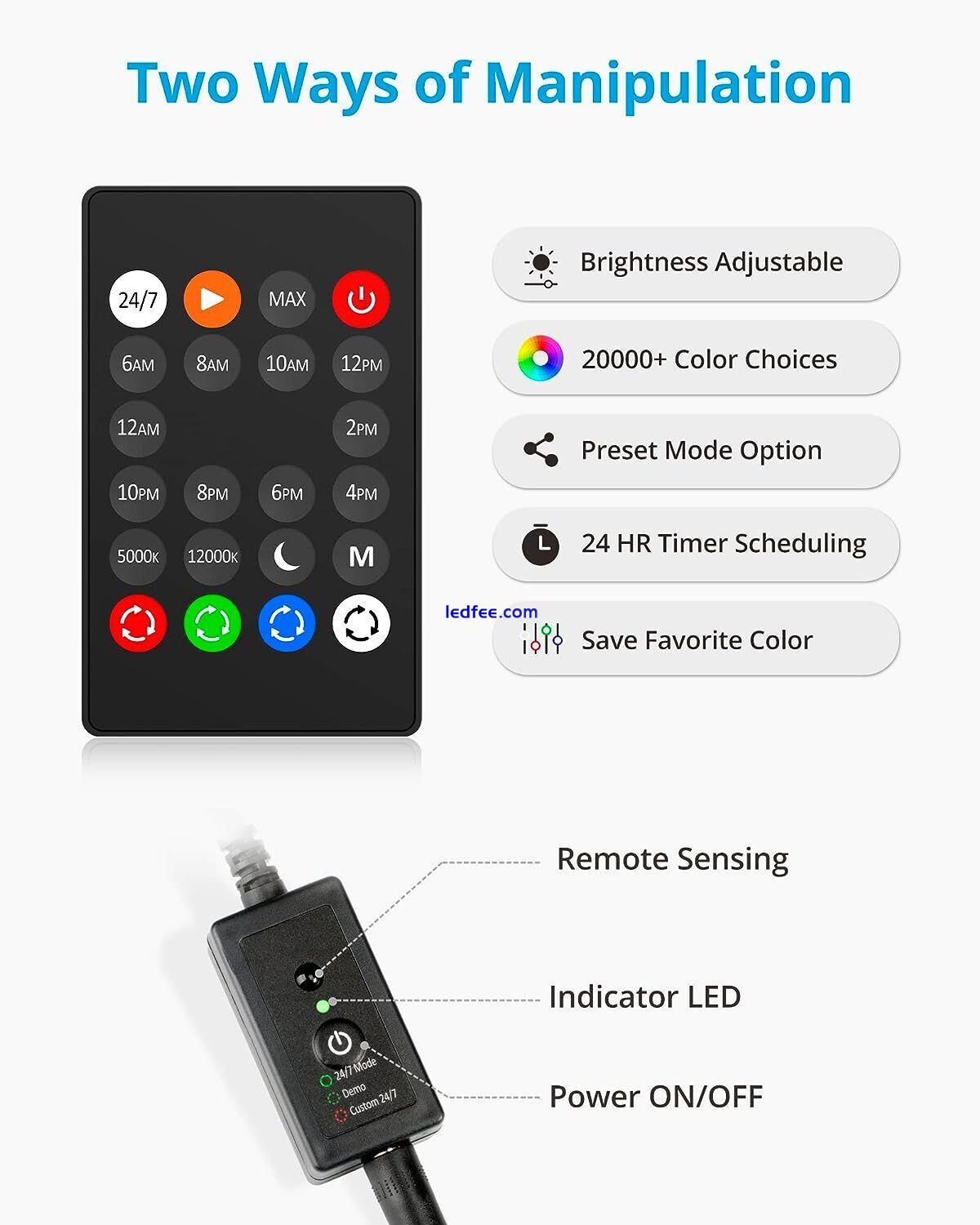 NICREW C10 24/7 Aquarium Light with Remote, Full Spectrum Fish Tank LED Light 3 