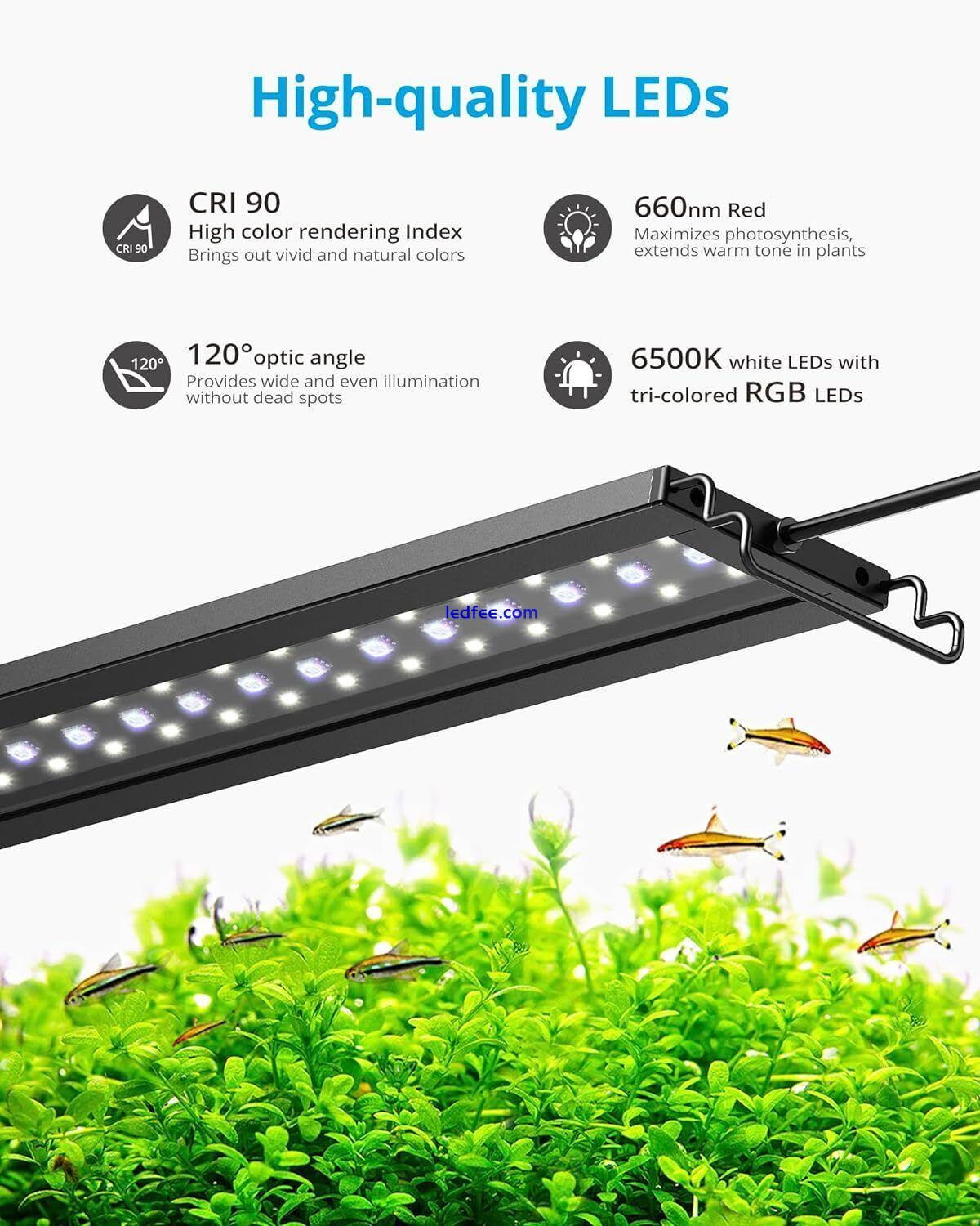 NICREW C10 24/7 Aquarium Light with Remote, Full Spectrum Fish Tank LED Light 2 