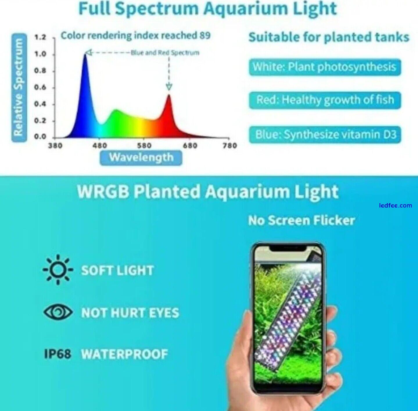 NEW AMZBD Smart Aquarium Light Model FS -803..DC 15V 12-18 Inches Tank Lighting  1 