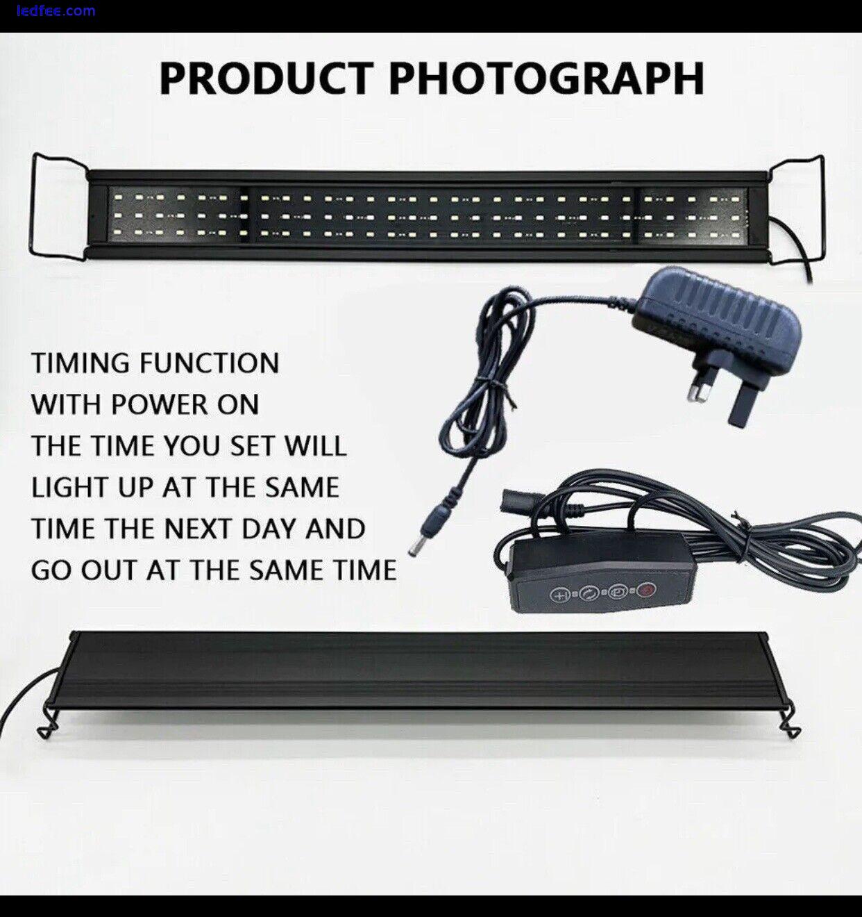 UK Aquarium Fish Tank LED Light Over-Head Full Spectrum Plant Lighting Lamp 80cm 5 