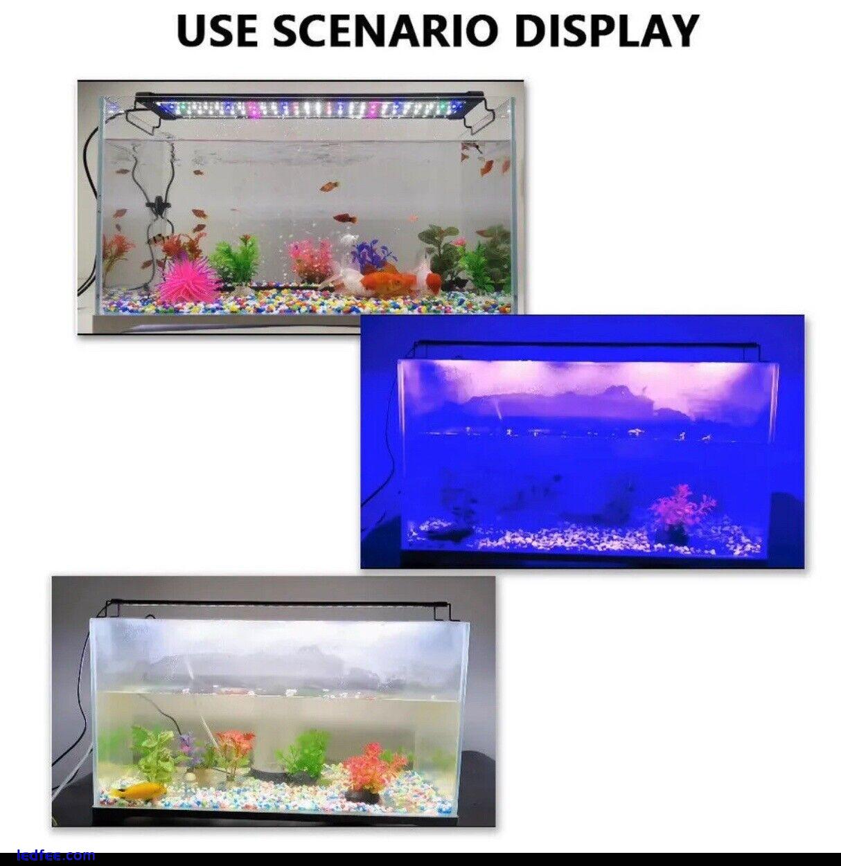 UK Aquarium Fish Tank LED Light Over-Head Full Spectrum Plant Lighting Lamp 80cm 1 