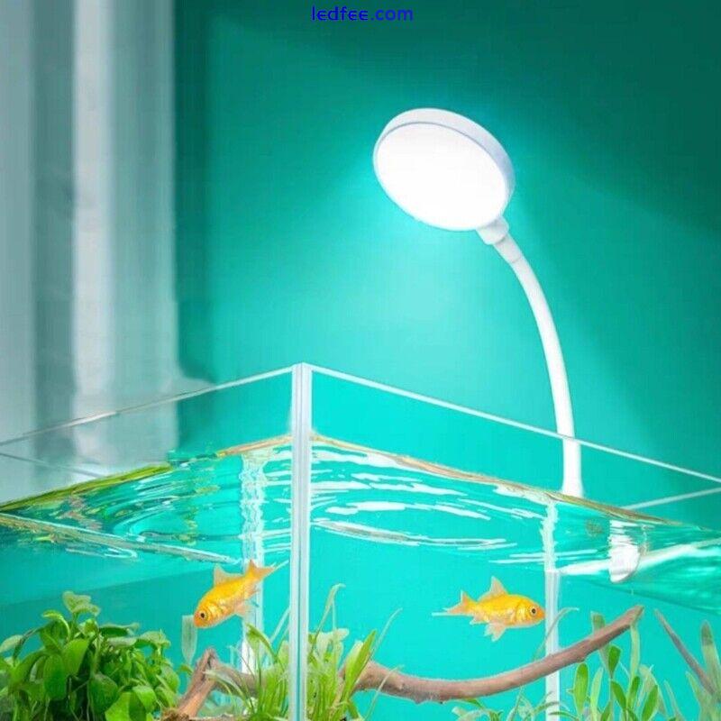 Small Aquarium Fish Bowl Led Light Usb-Charging Clip-on for Plant Aquarium 4 