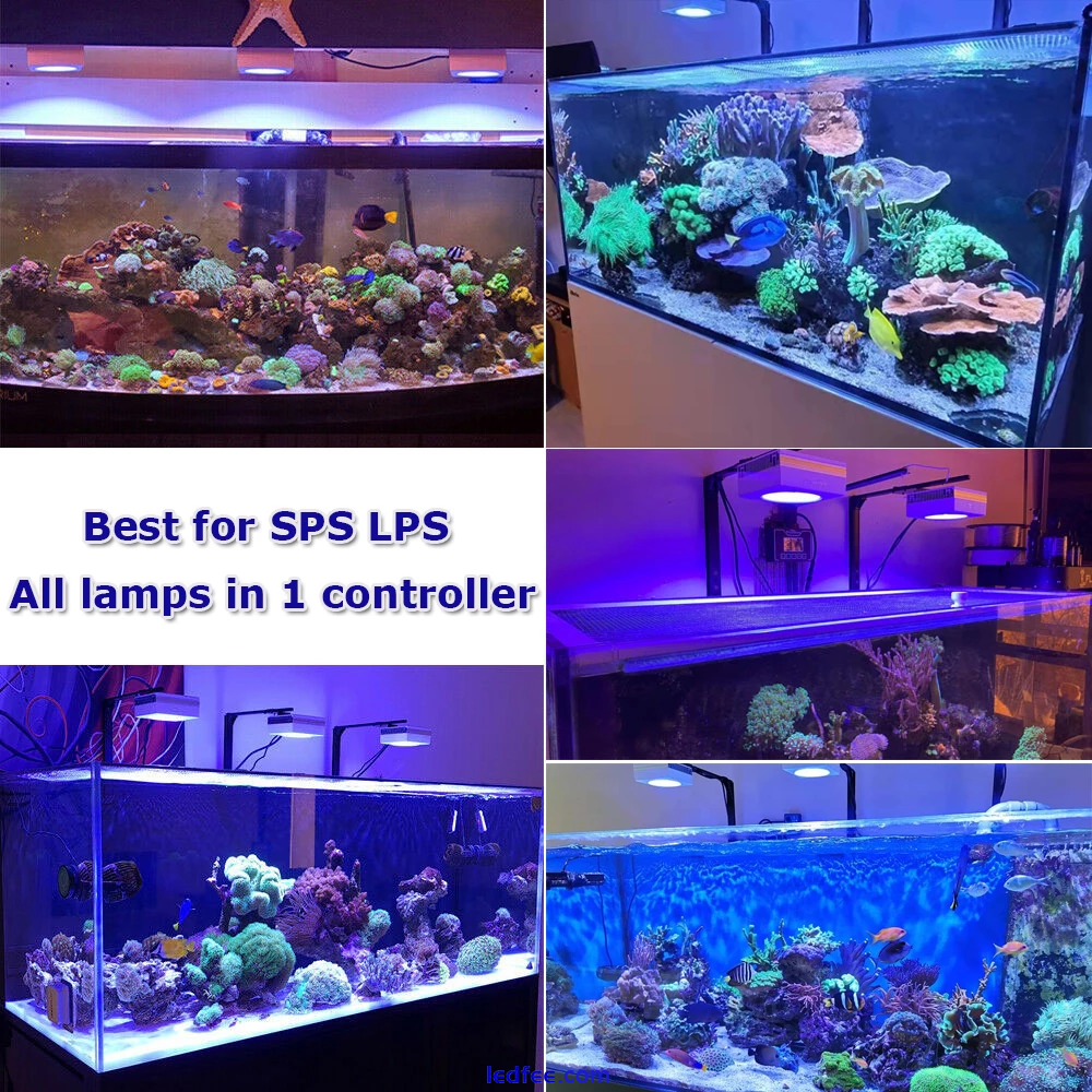 PopBloom RS90 Marine Led Aquarium Light Full Spectrum Coral REEF Grow Tank Light 0 