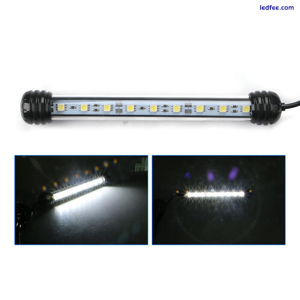 LED Aquarium Fish Tank Light Waterproof Submersible Crystal Glass Lamp 1 