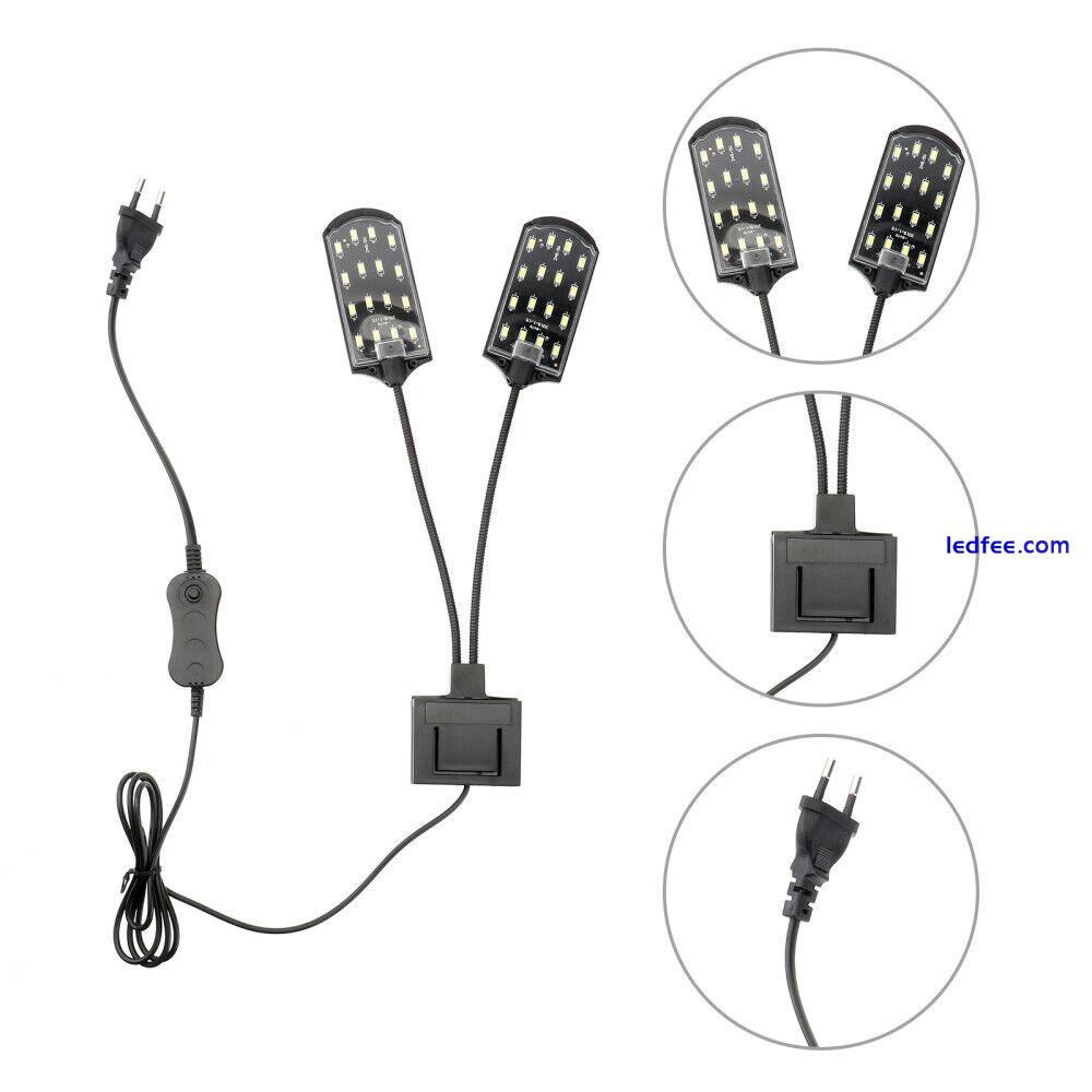  15W LED Fish Tank Clamp Lamp Aquarium Light USB Aquatic Lighting Waterproof 4 