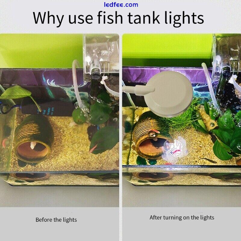 Saltwater Fish Tanks LED Aquarium Light Clip-on for Grow Coral Plant 2 