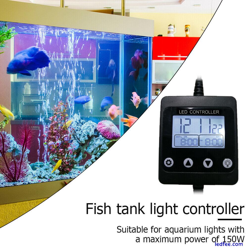 LED Aquarium Light with Timer Dimming Fish Tank Modulator LCD Display Controller 1 