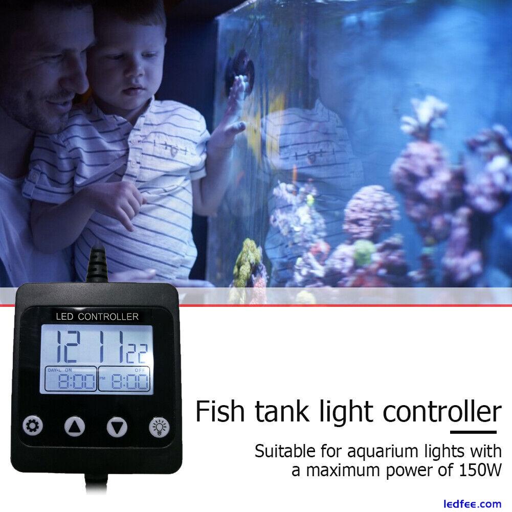LED Aquarium Light with Timer Dimming Fish Tank Modulator LCD Display Controller 3 