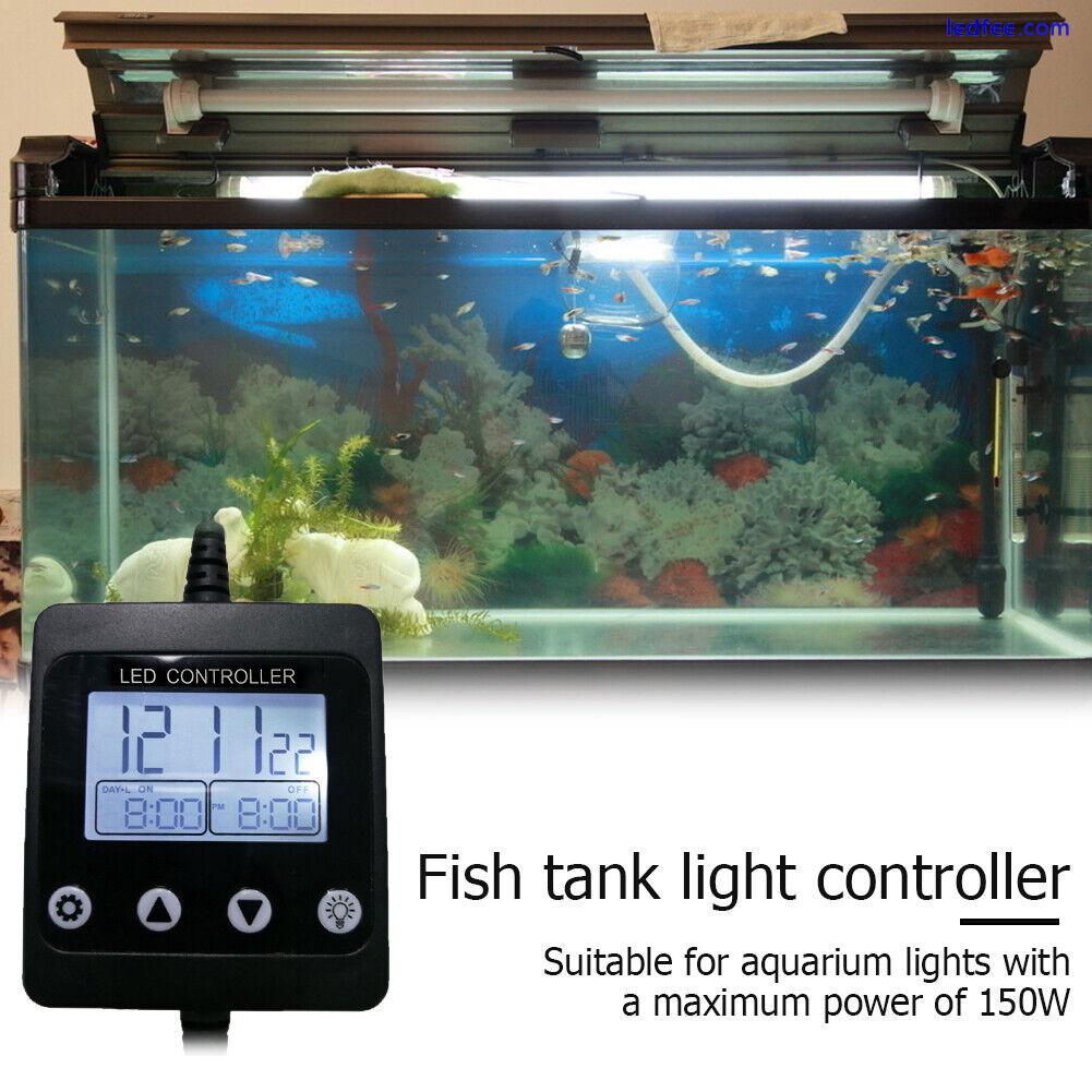 LED Aquarium Light with Timer Dimming Fish Tank Modulator LCD Display Controller 2 
