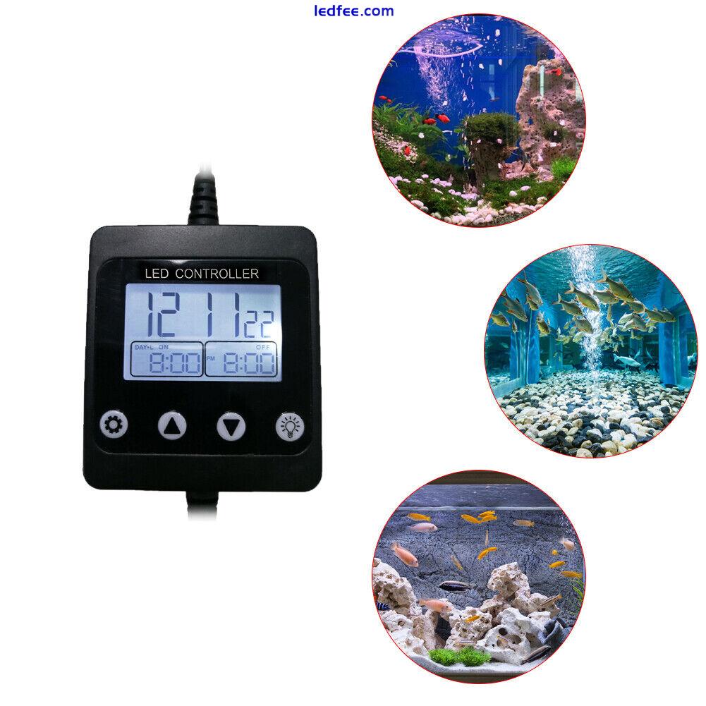 LED Aquarium Light with Timer Dimming Fish Tank Modulator LCD Display Controller 4 