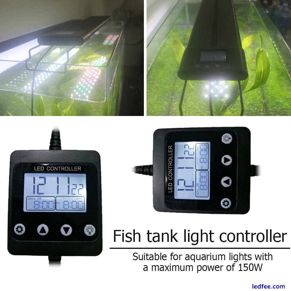 LED Aquarium Light with Timer Dimming Fish Tank Modulator LCD Display Controller 5 