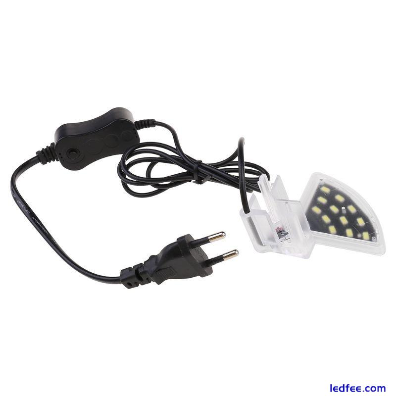 Aquarium LED Light Brightness White Lighting Fan 12 Beads Lamp 3 