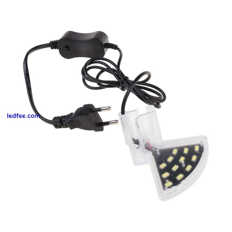 Aquarium LED Light Brightness White Lighting Fan 12 Beads Lamp 2 