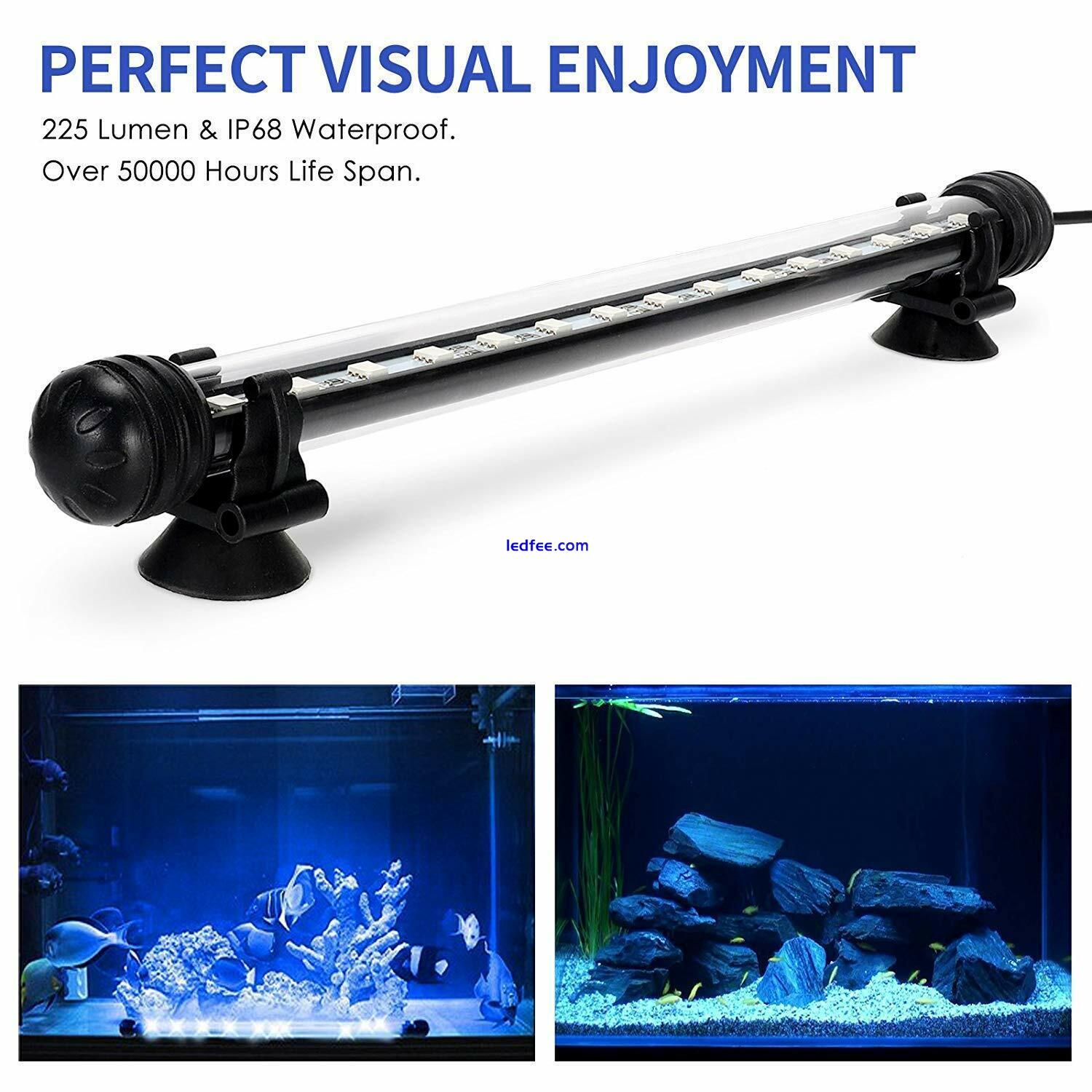 Aquarium Fish Tank Pond 5050 LED Strip RGB Lights Bar Lamp Submersible Light 5 