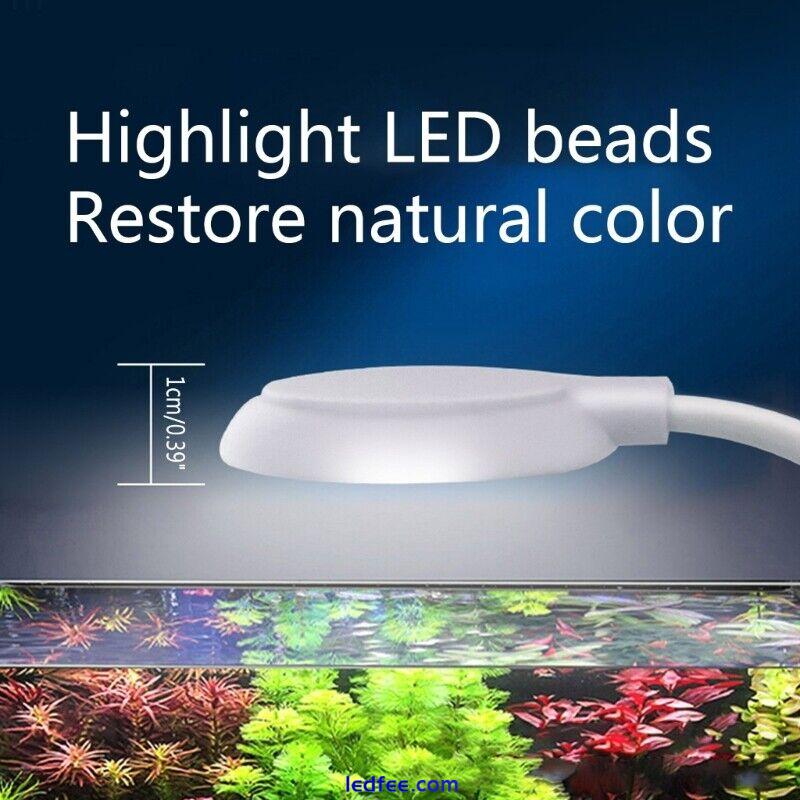 Aquarium LED Light 360-Degree Adjust No Radiation Simple Design Clamp Lamps 4 
