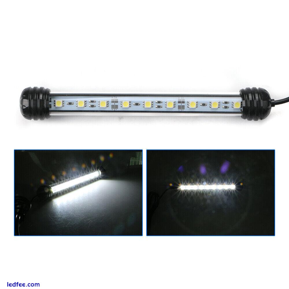 LED Aquarium Fish Tank Light Waterproof Submersible Crystal Glass Lamp 2 