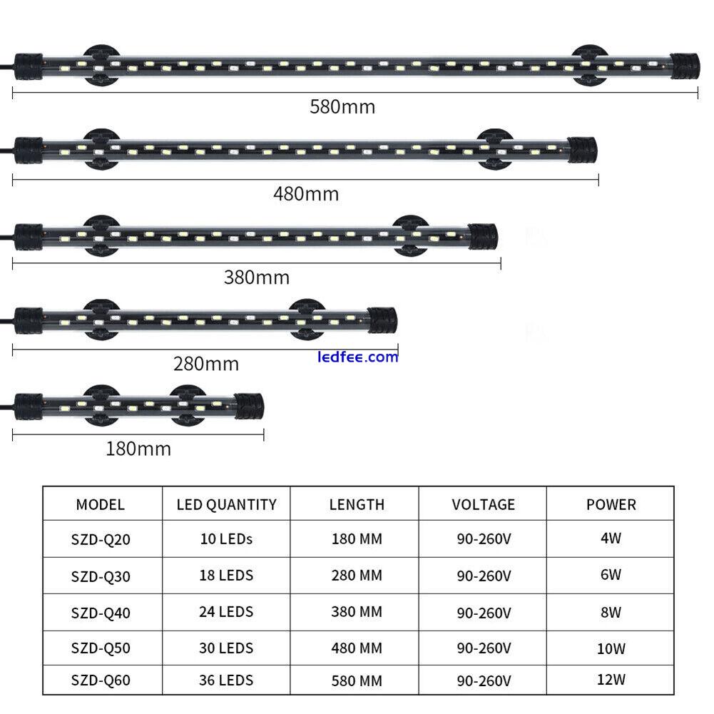 90-260V Aquarium Light LED Submersible Lamp Waterproof Aquarium Plant Light 5 