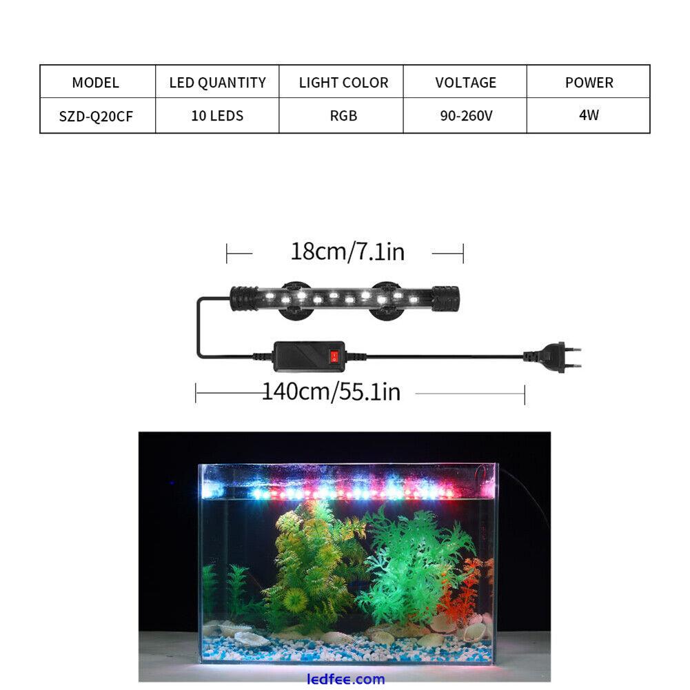 90-260V Aquarium Light LED Submersible Lamp Waterproof Aquarium Plant Light 4 