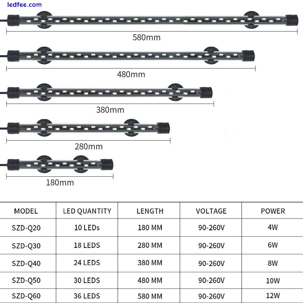 Aquarium LED Waterproof Light Fish Tank Underwater Plant Grow Lamp 18-58CM 4 