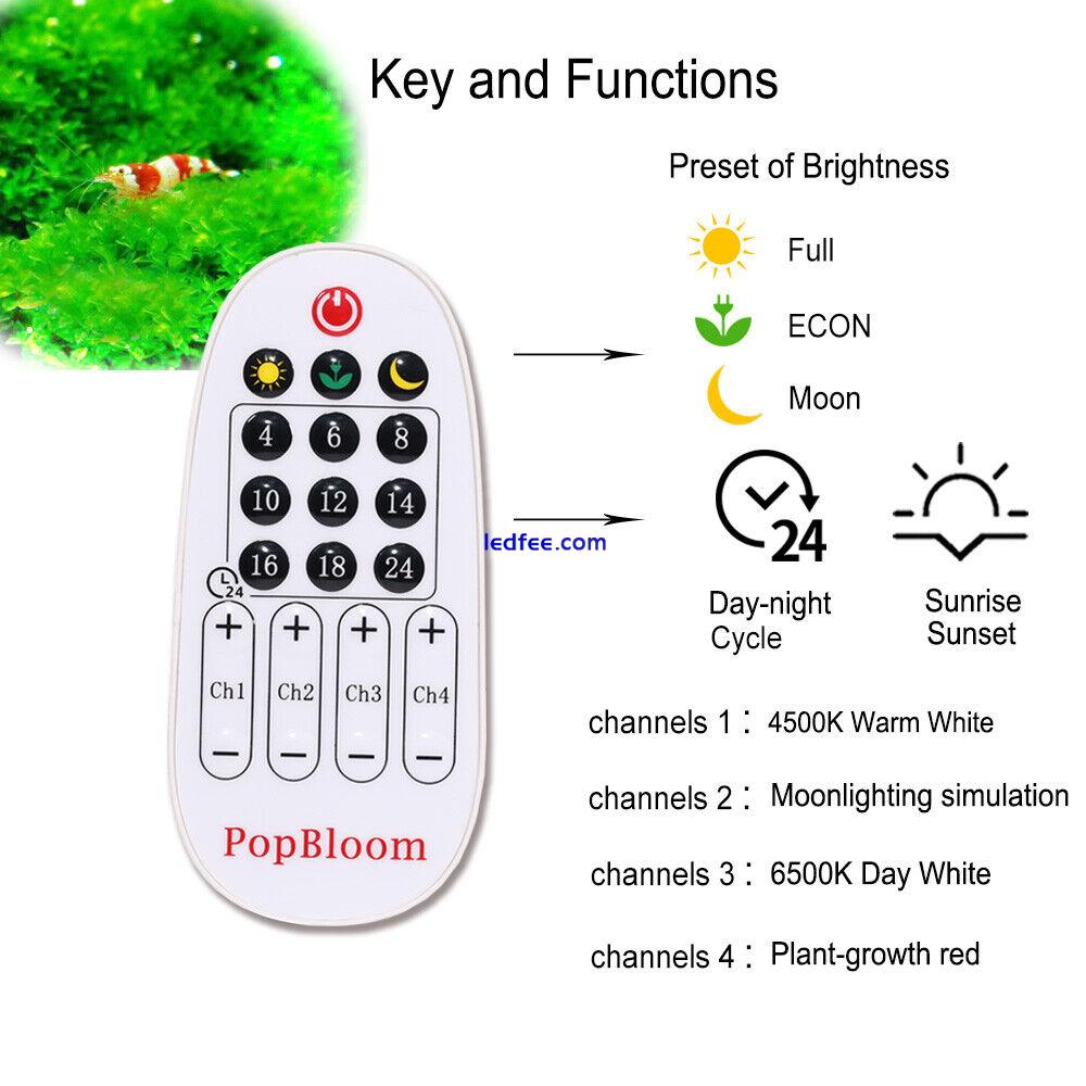 PopBloom Nano Led Aquarium Light Full Spectrum Freshwater Plants Fish Mini Tank 5 